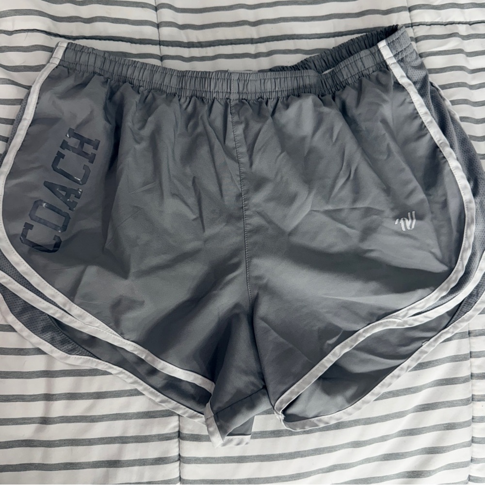 Varsity Light Gray Polyester Shorts